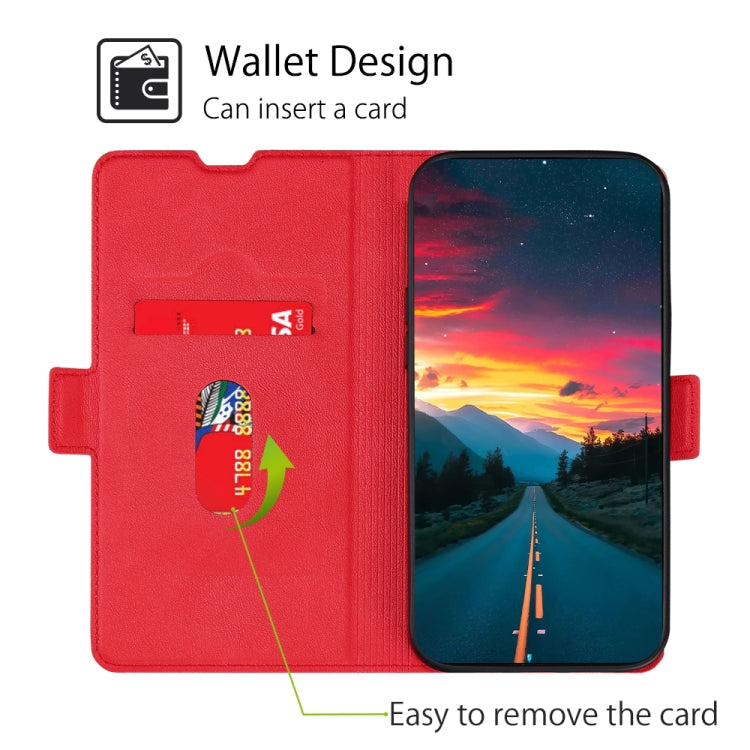 For Doogee X95 Ultra-thin Voltage Side Buckle PU + TPU Leather Phone Case(Red) - More Brand by buy2fix | Online Shopping UK | buy2fix
