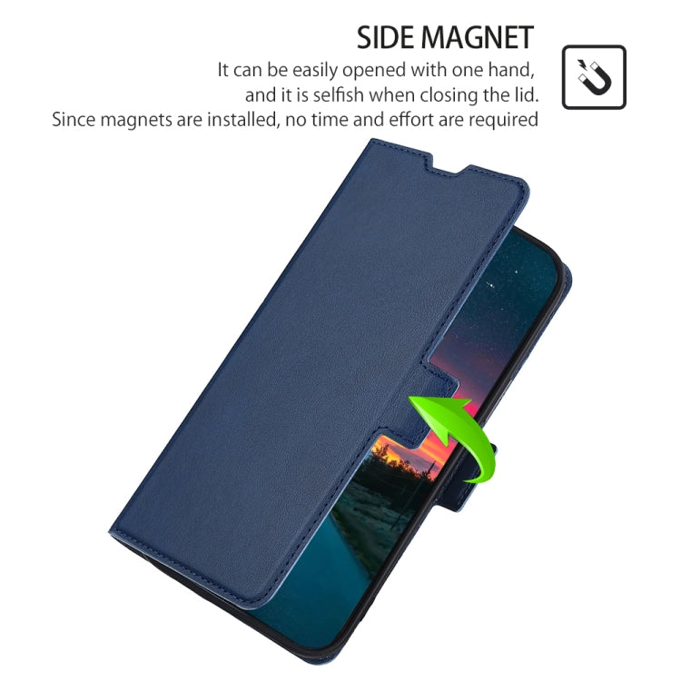 For Blackview A60 Pro Ultra-thin Voltage Side Buckle PU + TPU Leather Phone Case(Blue) - More Brand by buy2fix | Online Shopping UK | buy2fix