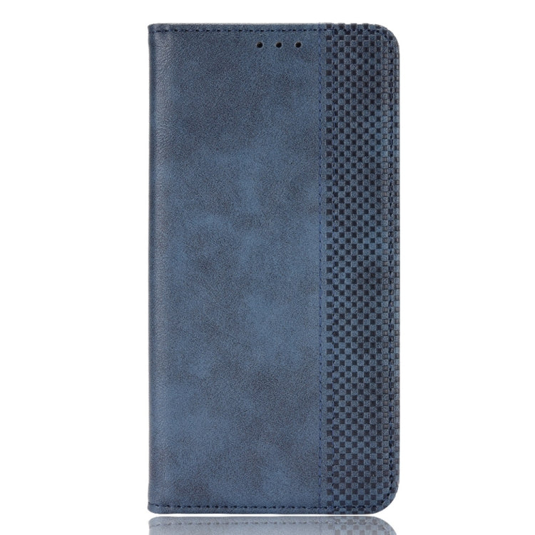 For Ulefone Note 12P Magnetic Buckle Retro Texture Leather Phone Case(Blue) - Ulefone Cases by buy2fix | Online Shopping UK | buy2fix