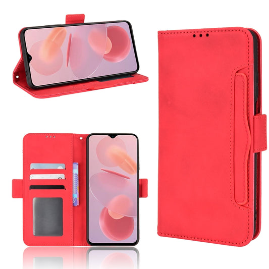 For Ulefone Note 12P Skin Feel Calf Pattern Leather Phone Case(Red) - Ulefone Cases by buy2fix | Online Shopping UK | buy2fix