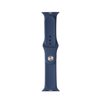 For Apple Watch Series 7 41mm / 6 & SE & 5 & 4 40mm / 3 & 2 & 1 38mm Mutural Liquid Silicone Watch Band(Blue) - Watch Bands by Mutural | Online Shopping UK | buy2fix