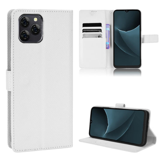 For Blackview A95 Diamond Texture Leather Phone Case(White) - More Brand by buy2fix | Online Shopping UK | buy2fix