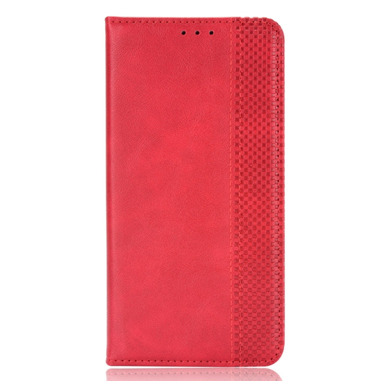 For Blackview A95 Magnetic Buckle Retro Texture Leather Phone Case(Red) - More Brand by buy2fix | Online Shopping UK | buy2fix