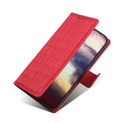 For Blackview A55 Skin Feel Crocodile Magnetic Clasp Leather Phone Case(Red) - More Brand by buy2fix | Online Shopping UK | buy2fix