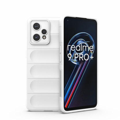 For OPPO Realme 9 Pro+ Magic Shield TPU + Flannel Phone Case(White) - Realme Cases by buy2fix | Online Shopping UK | buy2fix