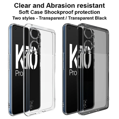 For OPPO K10 Pro 5G imak UX-5 Series Transparent Shockproof TPU Phone Case(Transparent Black) - OPPO Cases by imak | Online Shopping UK | buy2fix