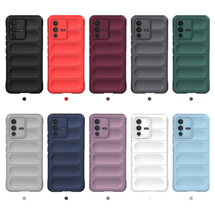For vivo S12 Magic Shield TPU + Flannel Phone Case(Light Blue) - vivo Cases by buy2fix | Online Shopping UK | buy2fix