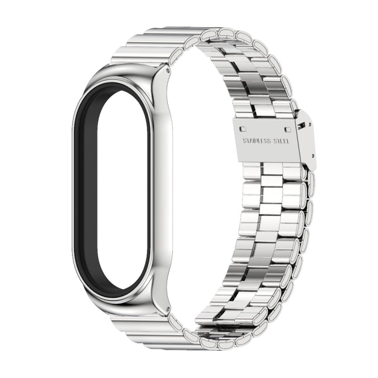 For Xiaomi Mi Band 7 / 7 NFC MIJOBS CS Bamboo Buckle Stainless Steel Watch Band(Silver) - Watch Bands by MIJOBS | Online Shopping UK | buy2fix