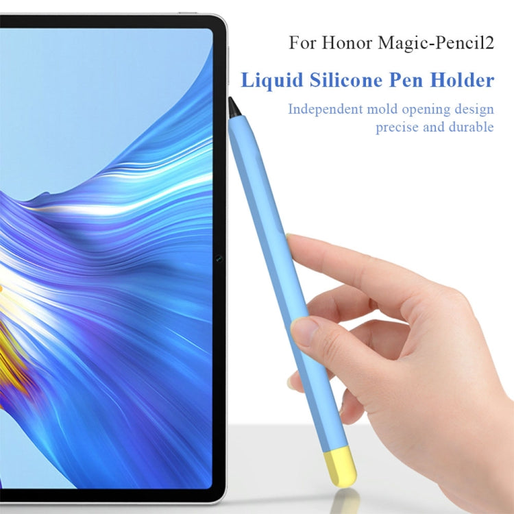 Contrasting Color Series Liquid Silicone Protective Case For Honor Magic Pencil 2(Sky Blue) - Pencil Accessories by buy2fix | Online Shopping UK | buy2fix