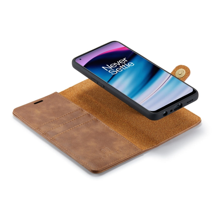 For OnePlus Nord N20 5G DG.MING Crazy Horse Texture Detachable Magnetic Leather Phone Case(Brown) - OnePlus Cases by DG.MING | Online Shopping UK | buy2fix