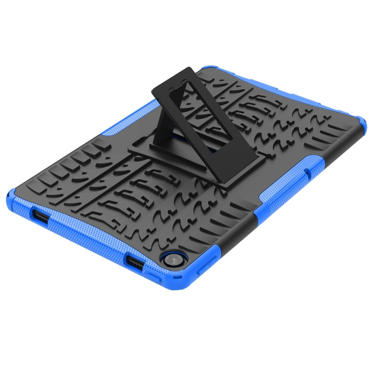 For Lenovo Tab M10 Plus 10.6 3rd Gen 2022 Tire Texture TPU+PC Shockproof Case with Holder(Blue) - Lenovo by buy2fix | Online Shopping UK | buy2fix