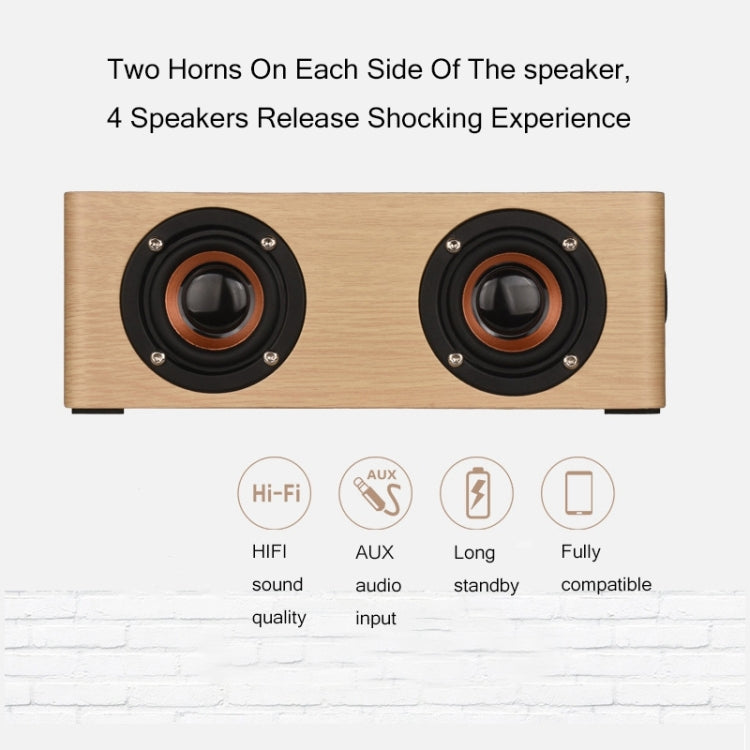 Q5 Home Computer TV Wooden Wireless Bluetooth Speaker(Black Walnut) - Desktop Speaker by buy2fix | Online Shopping UK | buy2fix