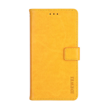 For Blackview BV9800 Pro idewei Crazy Horse Texture Horizontal Flip Leather Case with Holder & Card Slots & Wallet(Yellow) - More Brand by idewei | Online Shopping UK | buy2fix