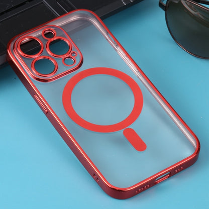 For iPhone 14 Pro MagSafe Electroplating Straight TPU Phone Case(Red) - iPhone 14 Pro Cases by buy2fix | Online Shopping UK | buy2fix