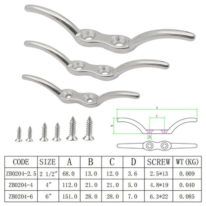 316 Stainless Steel Marine Flagpole Hook with Screw, Style:4 inch - Marine Accessories & Parts by buy2fix | Online Shopping UK | buy2fix