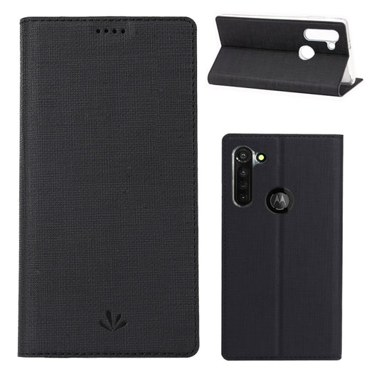 For Motorola Moto G8 Power ViLi Shockproof TPU + PU Horizontal Flip Protective Case with Card Slot & Holder(Black) - Motorola Cases by ViLi | Online Shopping UK | buy2fix