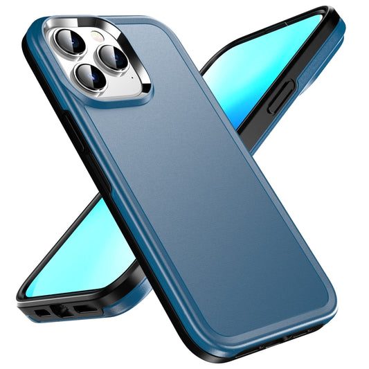 For iPhone 13 Pro Double Solid Color Armor Phone Case (Blue) - iPhone 13 Pro Cases by buy2fix | Online Shopping UK | buy2fix