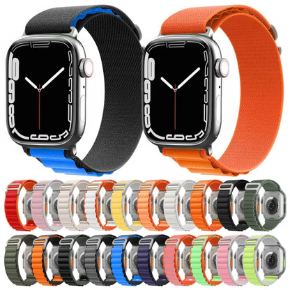 Nylon Watch Band for Apple Watch Series 9&8&7 41mm / SE 3&SE 2&6&SE&5&4 40mm / 3&2&1 38mm (Black+Orange) - Watch Bands by buy2fix | Online Shopping UK | buy2fix