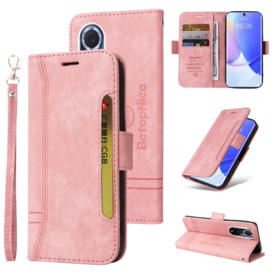 For Huawei nova 9 BETOPNICE Dual-side Buckle Leather Phone Case(Pink) - Huawei Cases by BETOPNICE | Online Shopping UK | buy2fix