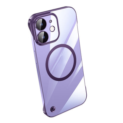 For iPhone 12 Electroplating Frameless Magsafe Magnetic PC Phone Case(Deep Purple) - iPhone 12 / 12 Pro Cases by buy2fix | Online Shopping UK | buy2fix