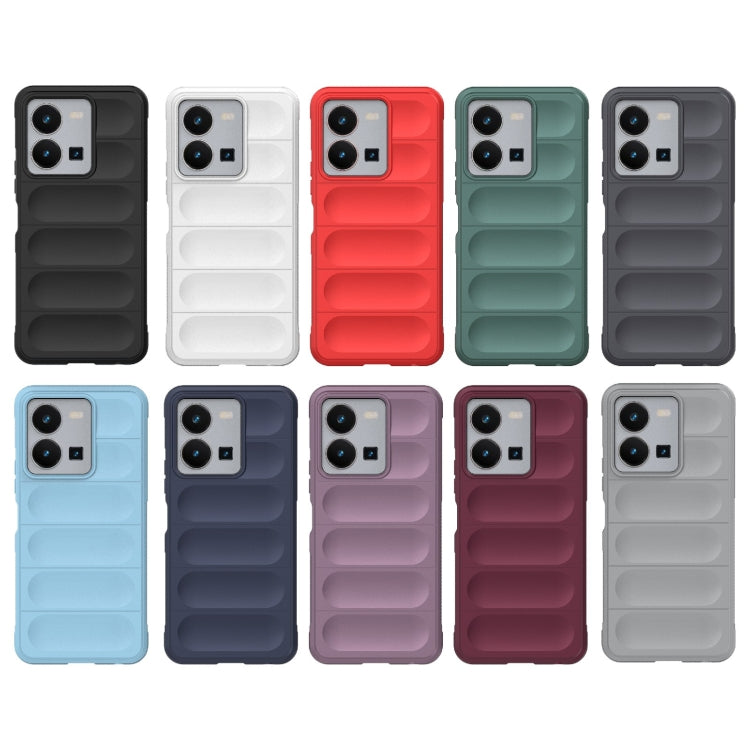 For vivo Y35 4G Global Magic Shield TPU + Flannel Phone Case(Black) - vivo Cases by buy2fix | Online Shopping UK | buy2fix