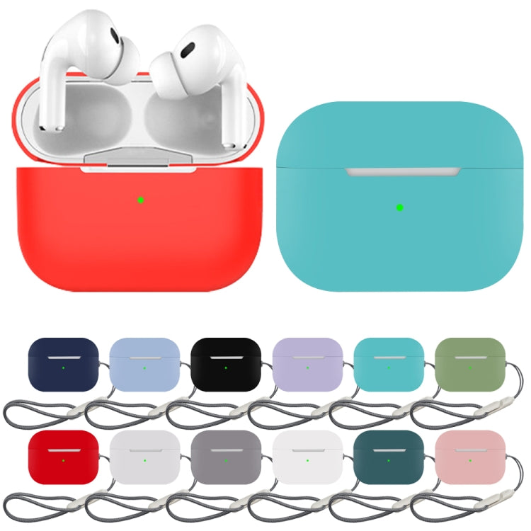 For AirPods Pro 2 Earphone Silicone Protective Case(Grey) - For AirPods Pro 2 by buy2fix | Online Shopping UK | buy2fix