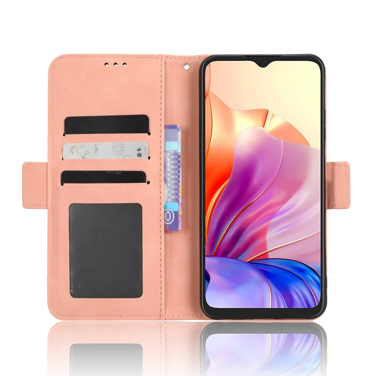 For Blackview OSCAL C80 Skin Feel Calf Texture Card Slots Leather Phone Case(Pink) - More Brand by buy2fix | Online Shopping UK | buy2fix