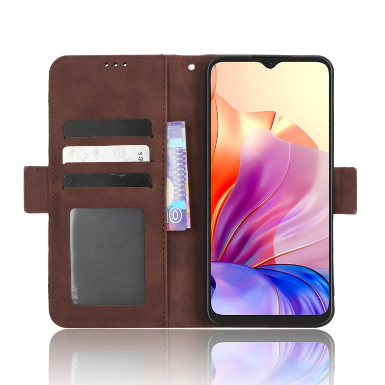 For Blackview OSCAL C80 Skin Feel Calf Texture Card Slots Leather Phone Case(Brown) - More Brand by buy2fix | Online Shopping UK | buy2fix