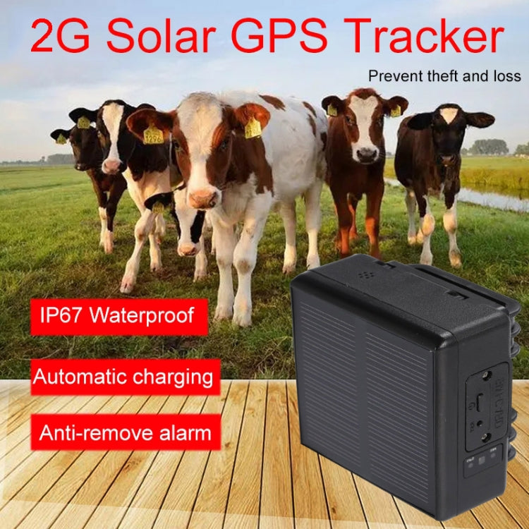 RF-V24 2G Solar GPS Tracking Locator Livestock Tracker with 2G Memory - Pet Tracker by buy2fix | Online Shopping UK | buy2fix