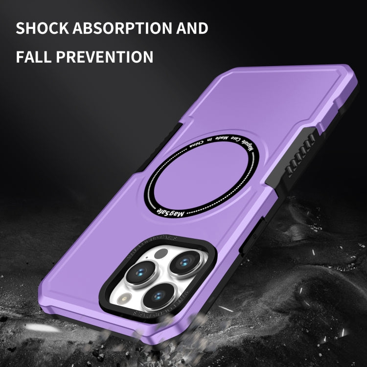 For iPhone 12 Pro MagSafe Shockproof Armor Phone Case(Purple) - iPhone 12 / 12 Pro Cases by buy2fix | Online Shopping UK | buy2fix