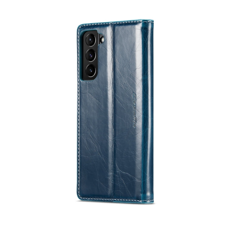 For Samsung Galaxy S22+ 5G CaseMe 003 Crazy Horse Texture Leather Phone Case(Blue) - Galaxy S22+ 5G Cases by CaseMe | Online Shopping UK | buy2fix