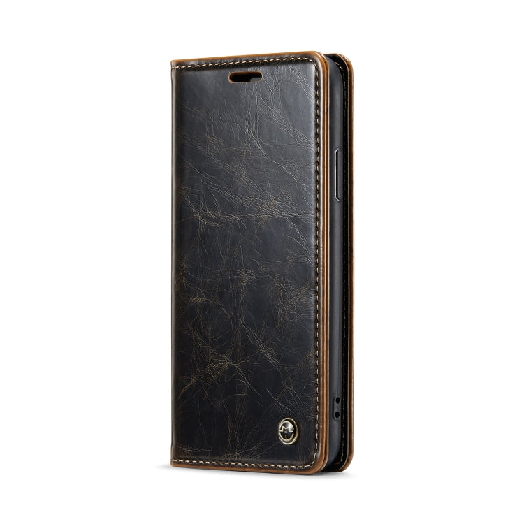 For iPhone XS Max CaseMe 003 Crazy Horse Texture Leather Phone Case(Coffee) - More iPhone Cases by CaseMe | Online Shopping UK | buy2fix