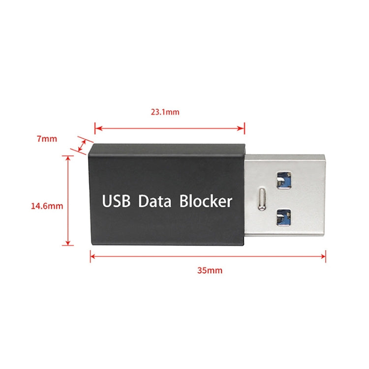 GEM02 USB Data Blocker Charging Connector(Red) - Converter & Adapter by buy2fix | Online Shopping UK | buy2fix