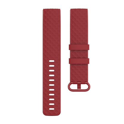 Color Buckle TPU Wrist Strap Watch Band for Fitbit Charge 4 / Charge 3 / Charge 3 SE, Size: S(Red) - Watch Bands by buy2fix | Online Shopping UK | buy2fix