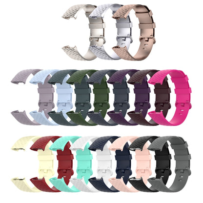Color Buckle TPU Wrist Strap Watch Band for Fitbit Charge 4 / Charge 3 / Charge 3 SE, Size: S(Light Pink) - Watch Bands by buy2fix | Online Shopping UK | buy2fix