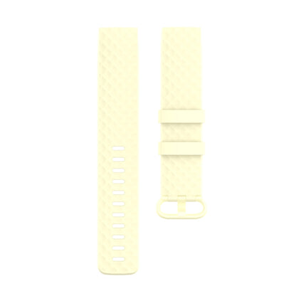 Color Buckle TPU Wrist Strap Watch Band for Fitbit Charge 4 / Charge 3 / Charge 3 SE, Size: L(Light Yellow) - Watch Bands by buy2fix | Online Shopping UK | buy2fix