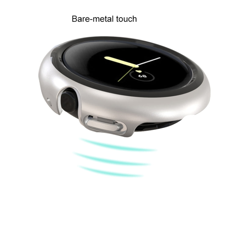 For Google Pixel Watch Tempered Glass Film PC Watch Case(Black) - Watch Cases by buy2fix | Online Shopping UK | buy2fix
