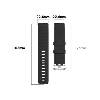 18mm Silver Color Buckle TPU Wrist Strap Watch Band for Fitbit Charge 4 / Charge 3 / Charge 3 SE, Size: S(Grey) - Watch Bands by buy2fix | Online Shopping UK | buy2fix