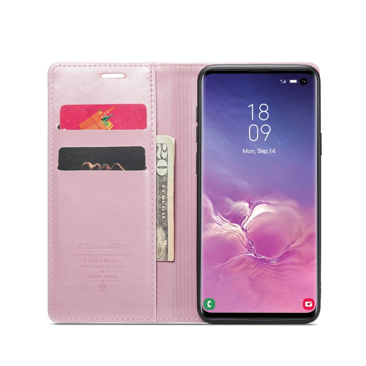 For Samsung Galaxy S10 CaseMe 003 Crazy Horse Texture Leather Phone Case(Rose Gold) - Galaxy Phone Cases by CaseMe | Online Shopping UK | buy2fix