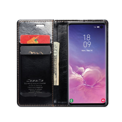 For Samsung Galaxy S10 CaseMe 003 Crazy Horse Texture Leather Phone Case(Black) - Galaxy Phone Cases by CaseMe | Online Shopping UK | buy2fix