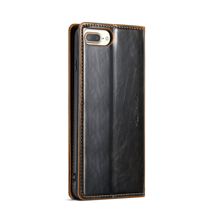 For iPhone 6 Plus/7 Plus/8 Plus CaseMe 003 Crazy Horse Texture Leather Phone Case(Coffee) - More iPhone Cases by CaseMe | Online Shopping UK | buy2fix