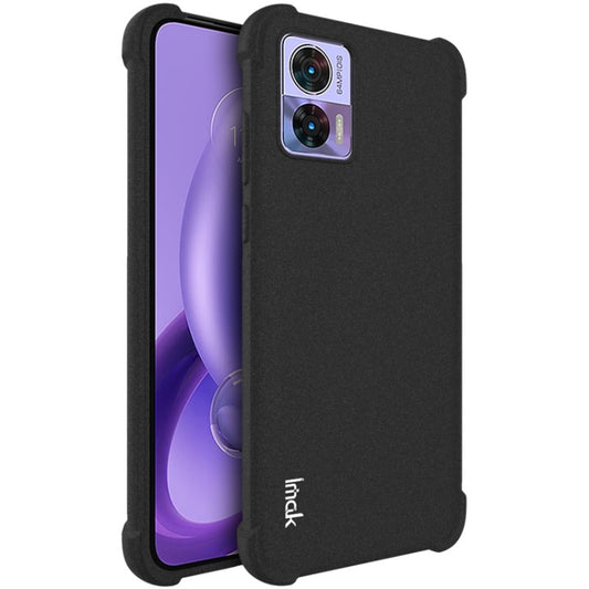 For Motorola Edge 30 Neo 5G imak Shockproof Airbag TPU Phone Case(Matte Black) - Motorola Cases by imak | Online Shopping UK | buy2fix