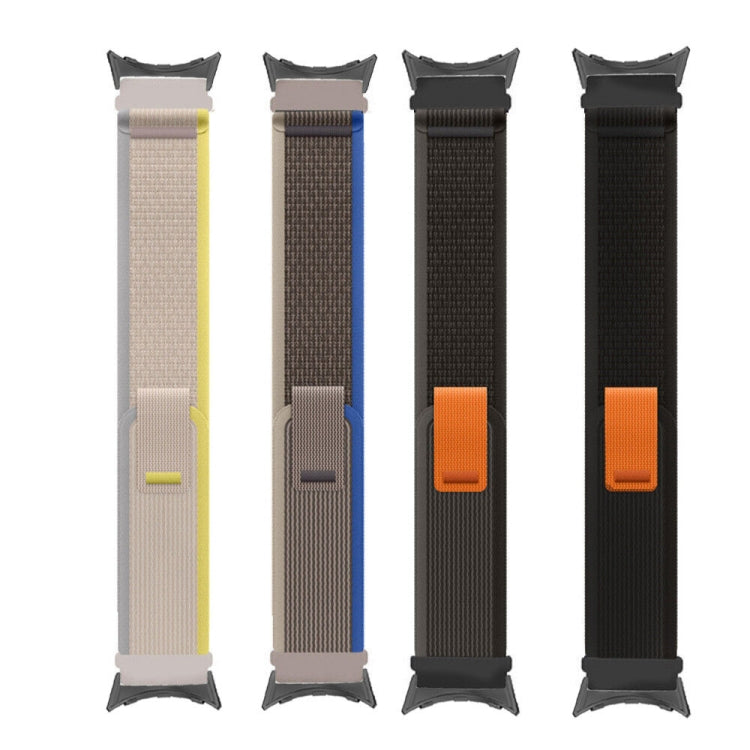 For Google Pixel Watch Loop Black Connector Nylon Watch Band(Black Grey) - Watch Bands by buy2fix | Online Shopping UK | buy2fix