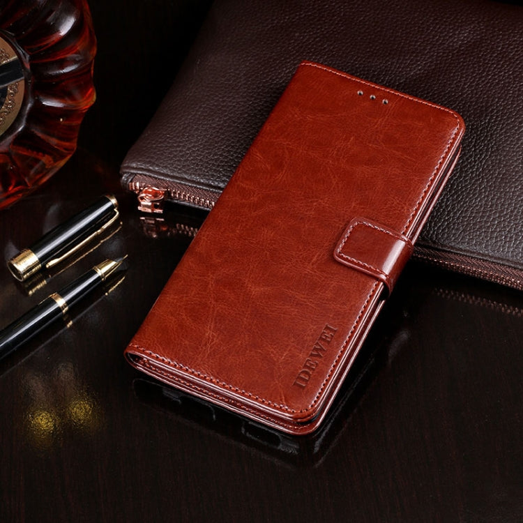 For Blackview R7 idewei Crazy Horse Texture Horizontal Flip Leather Case with Holder & Card Slots & Wallet(Brown) - More Brand by idewei | Online Shopping UK | buy2fix