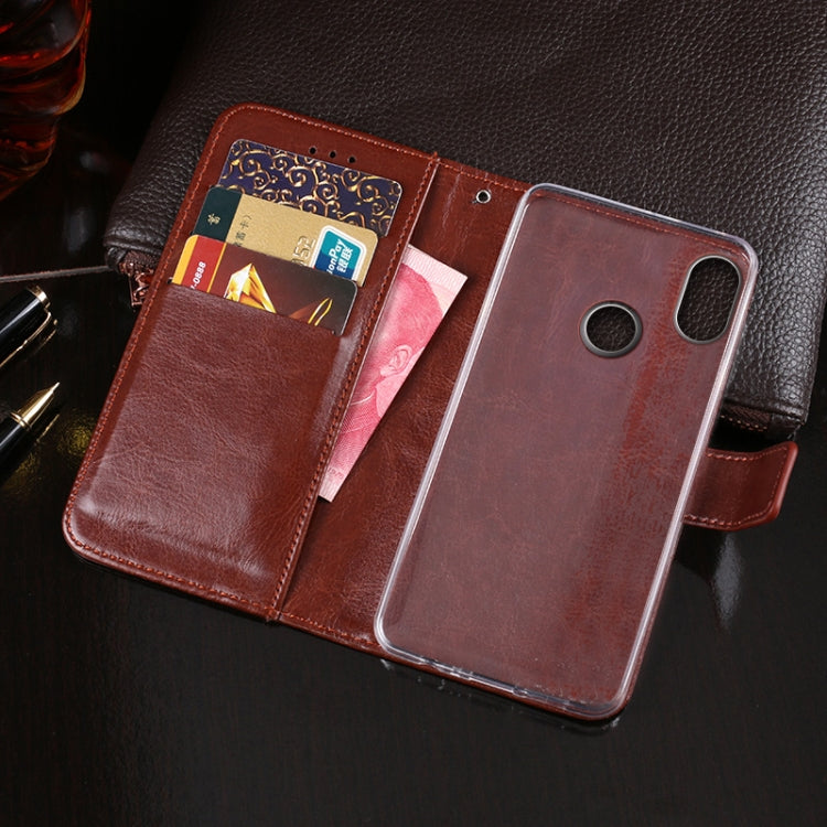 For Doogee X70 idewei  Crazy Horse Texture Horizontal Flip Leather Case with Holder & Card Slots & Wallet(Dark Blue) - More Brand by idewei | Online Shopping UK | buy2fix
