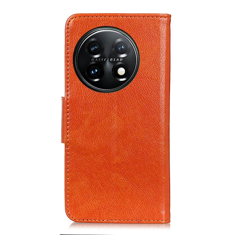 For OnePlus 11 5G Nappa Texture Flip Leather Phone Case(Orange) - OnePlus Cases by buy2fix | Online Shopping UK | buy2fix