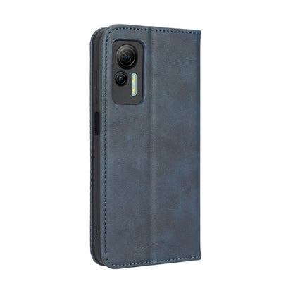 For Ulefone Note 14 Magnetic Buckle Retro Texture Leather Phone Case(Blue) - Ulefone Cases by buy2fix | Online Shopping UK | buy2fix