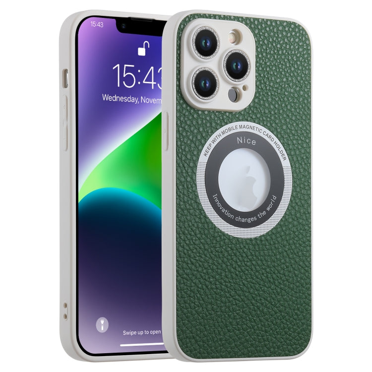 For iPhone 14 Pro Glitter Lens MagSafe Magnetic Phone Case(Green) - iPhone 14 Pro Cases by buy2fix | Online Shopping UK | buy2fix