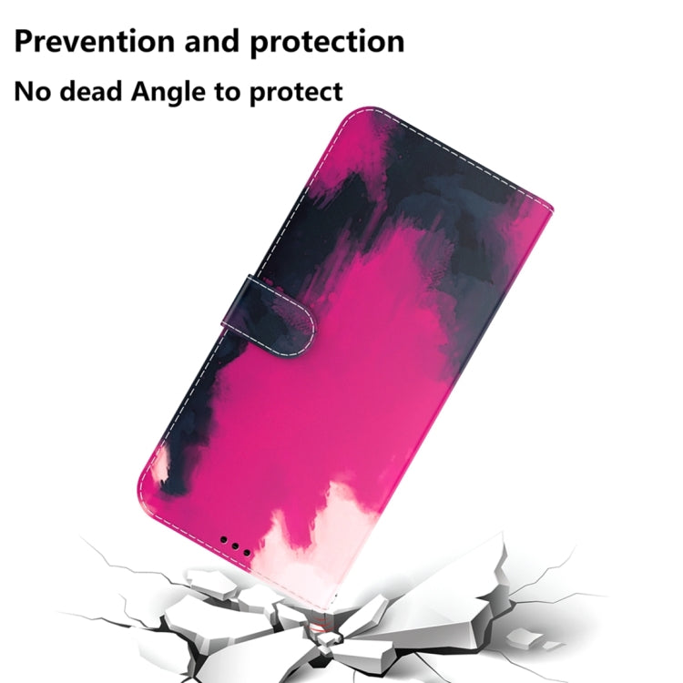 For OnePlus 11 Watercolor Pattern Flip Leather Phone Case(Berry) - OnePlus Cases by buy2fix | Online Shopping UK | buy2fix