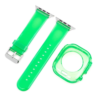 For Apple Watch Ultra 49mm Glacier Jelly Clear TPU Case Watch Band(Emerald Green) - Watch Bands by buy2fix | Online Shopping UK | buy2fix